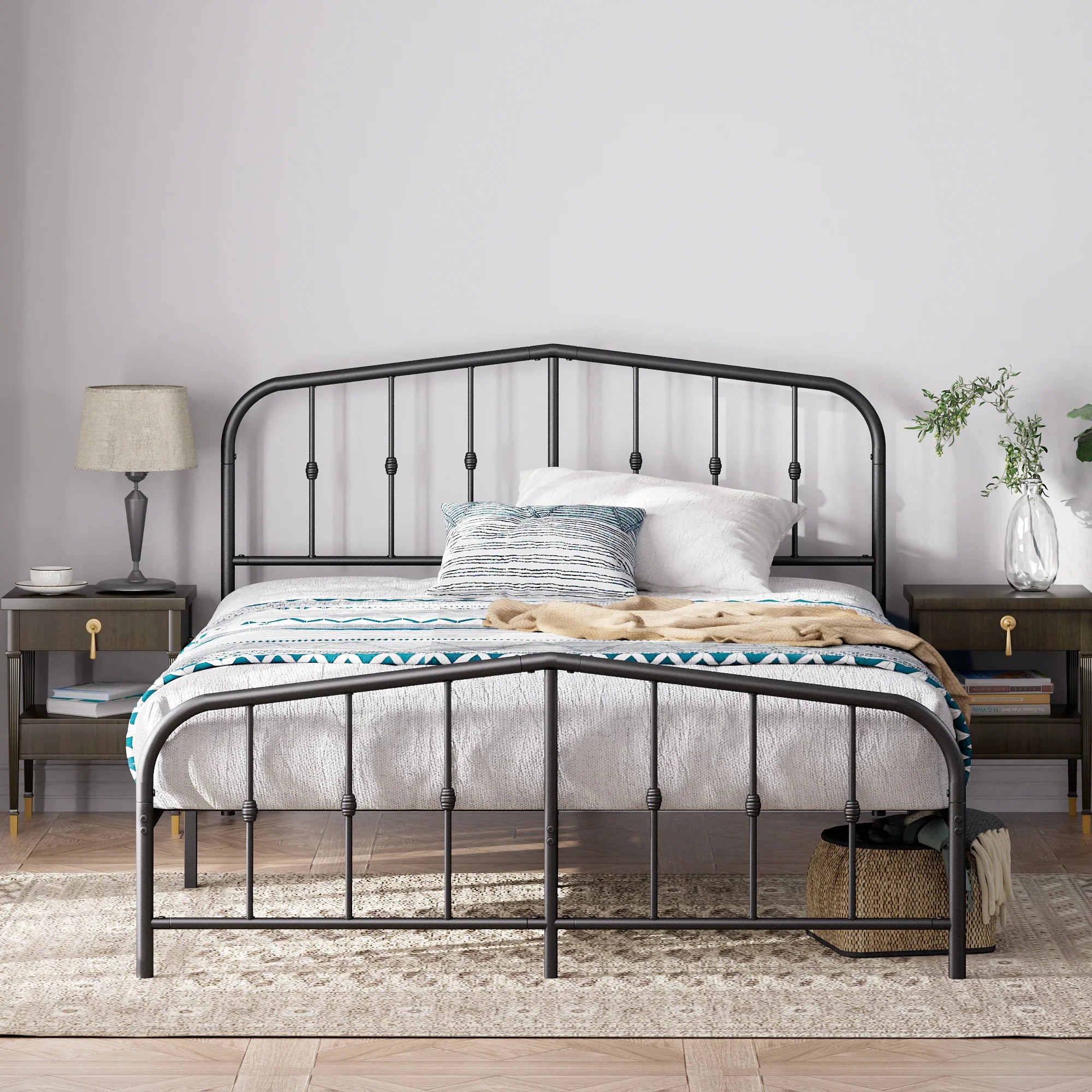 dress up metal bed frame How to Decorate a Metal Bed Frame