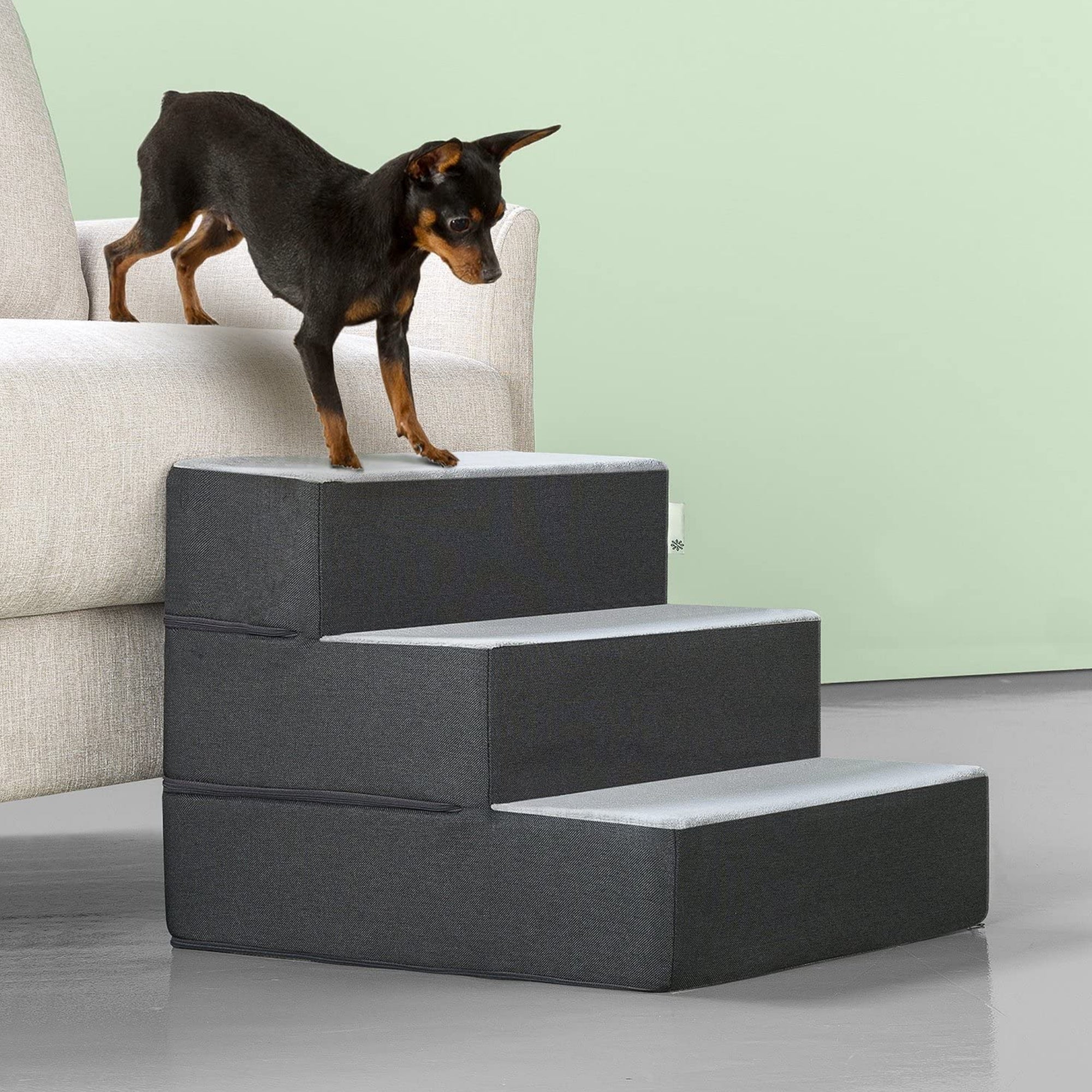 Foam 13”-24” Easy Pet Stairs, Charcoal