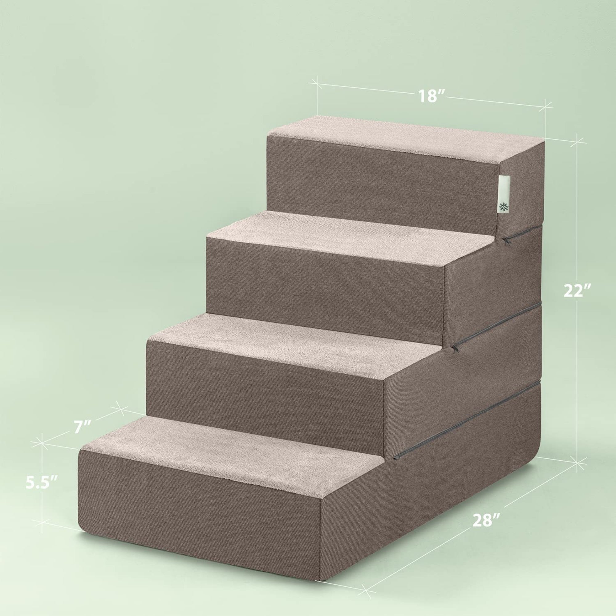 Foam 13”-24” Easy Pet Stairs, Sand