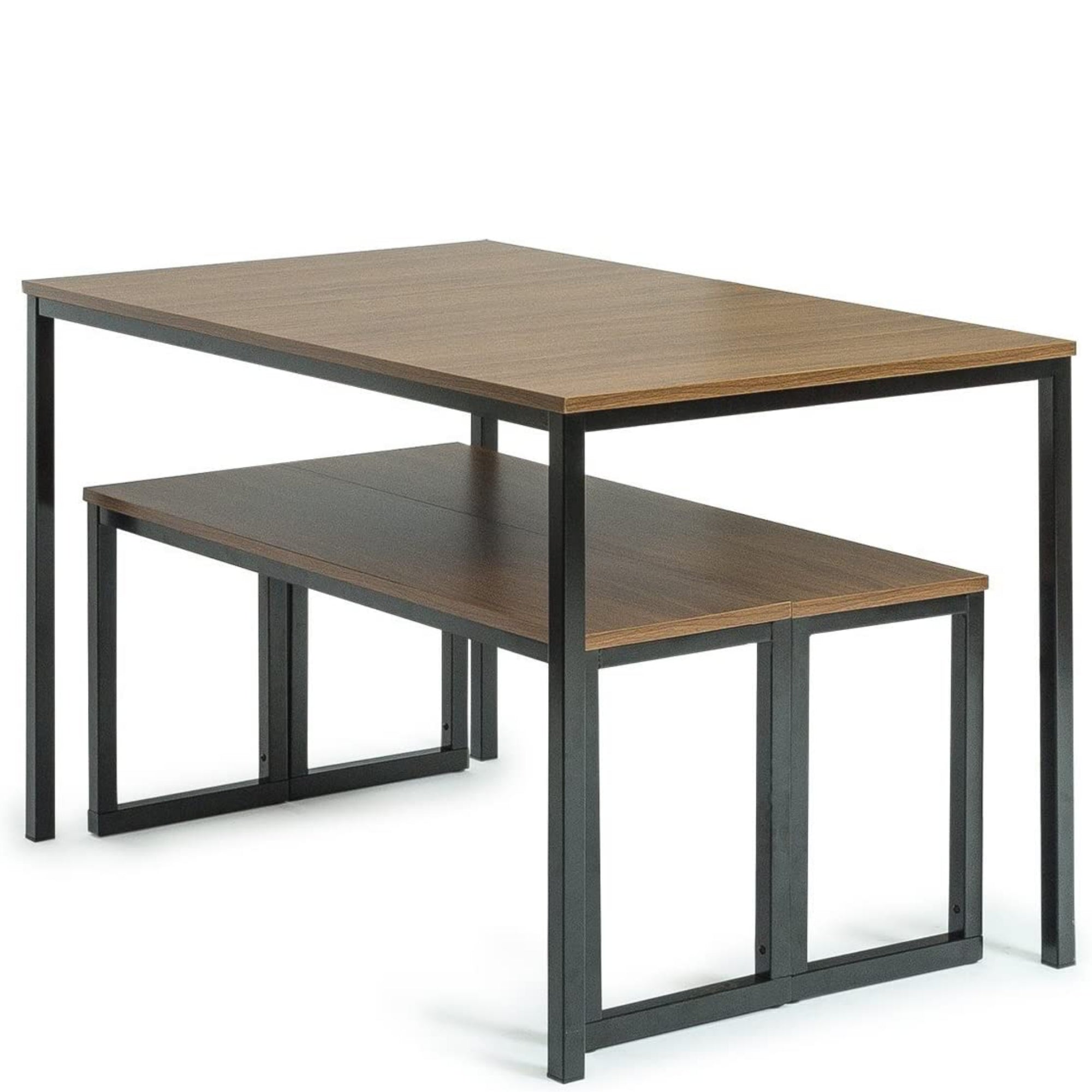 Louis Metal Frame Dining Table with Benches