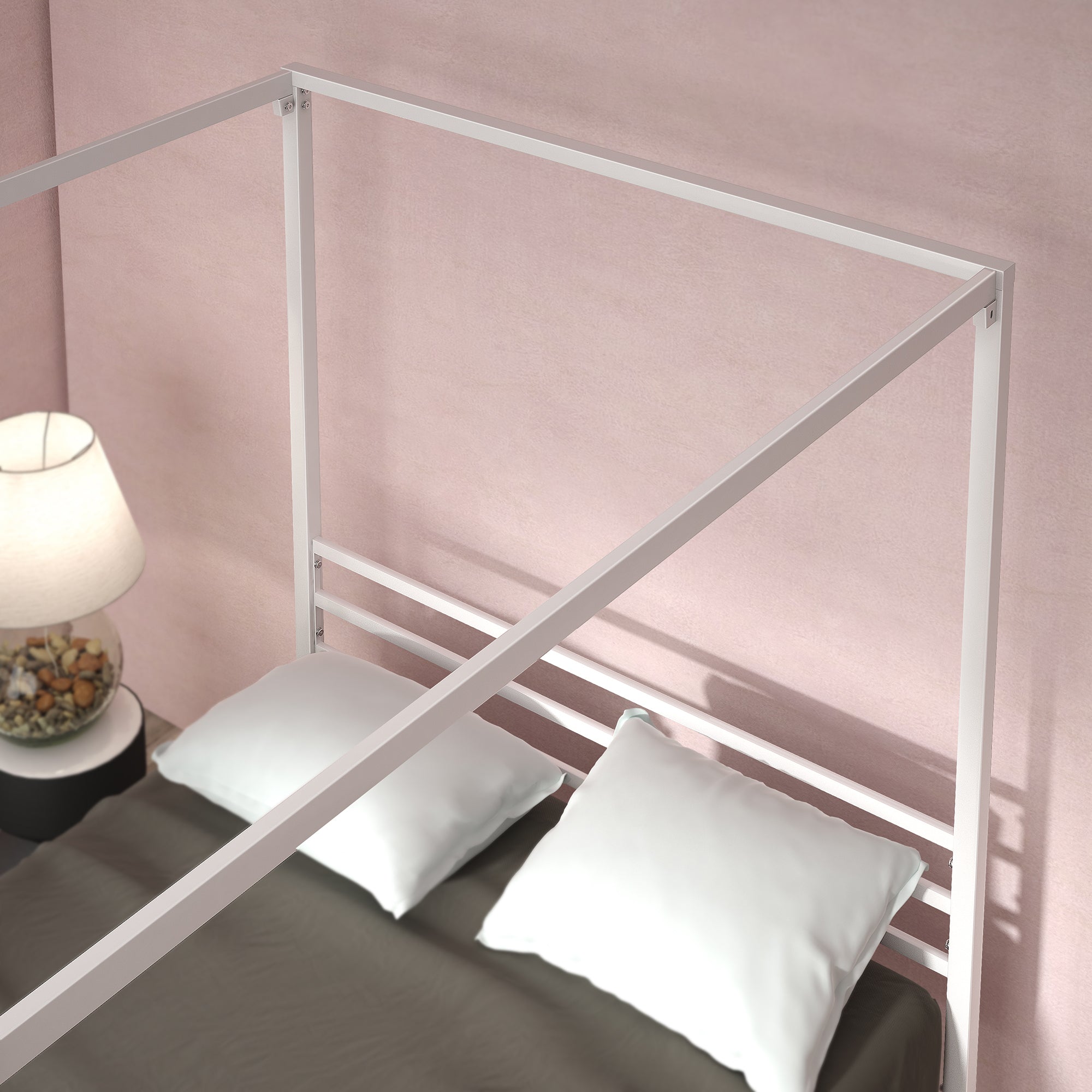 Patricia Metal Canopy Platform Bed Frame