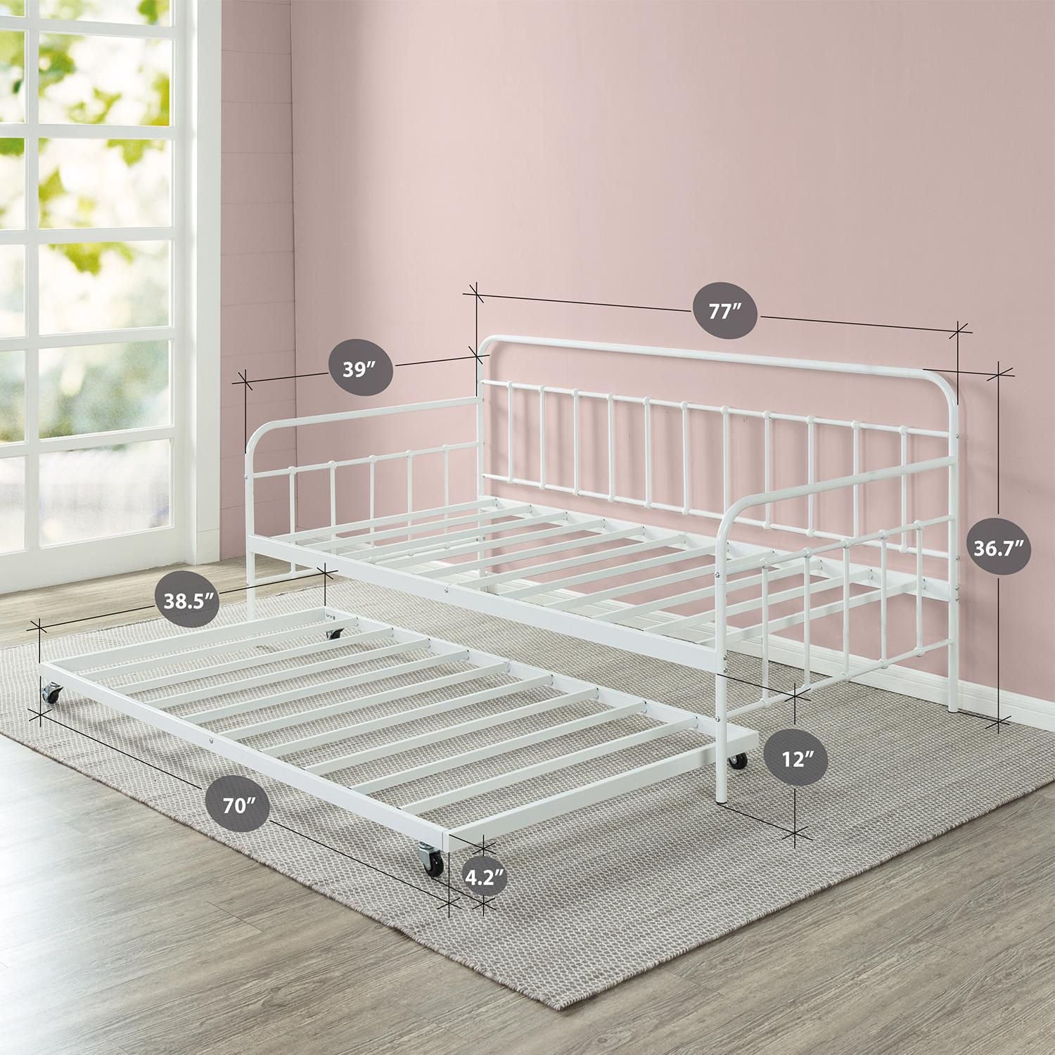 Florence Metal Daybed with Trundle