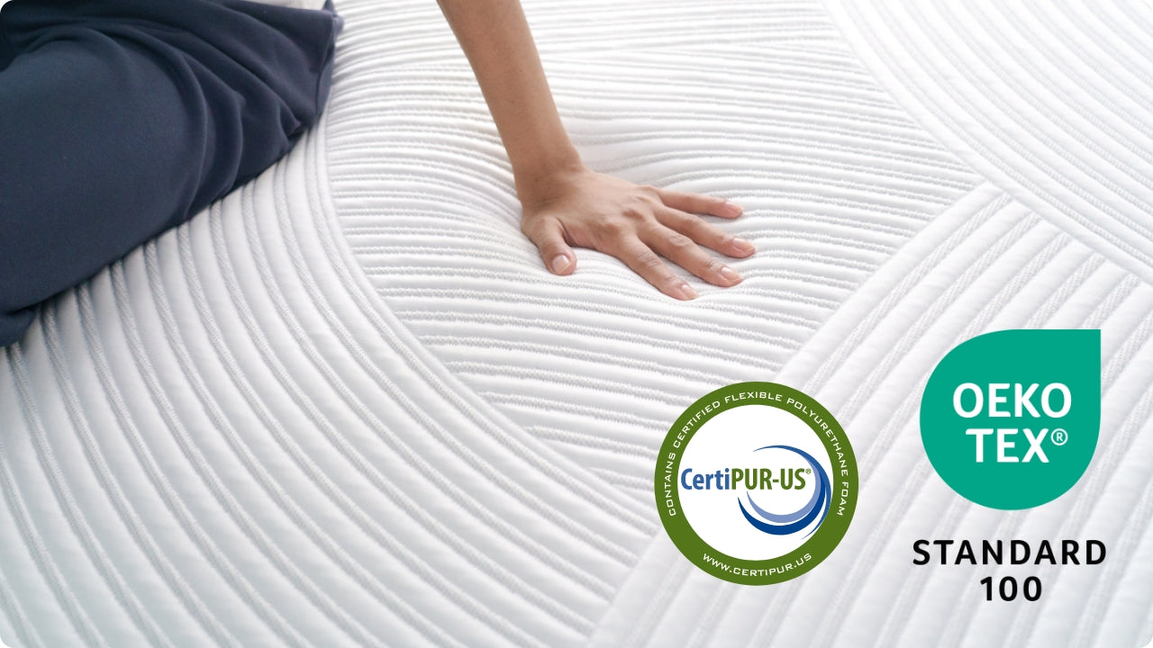From using the finest CertiPUR-US® certified foams to wrapping it in an OEKO-TEX® certified knitted mattress cover, every inch of the mattress is made from premium materials. OEKO-TEX Standard 100 this certificate # JK025 253472 by TESTEX is valid until 01/31/2026. Validity can be verified using the oeko-tex.com Label Check.