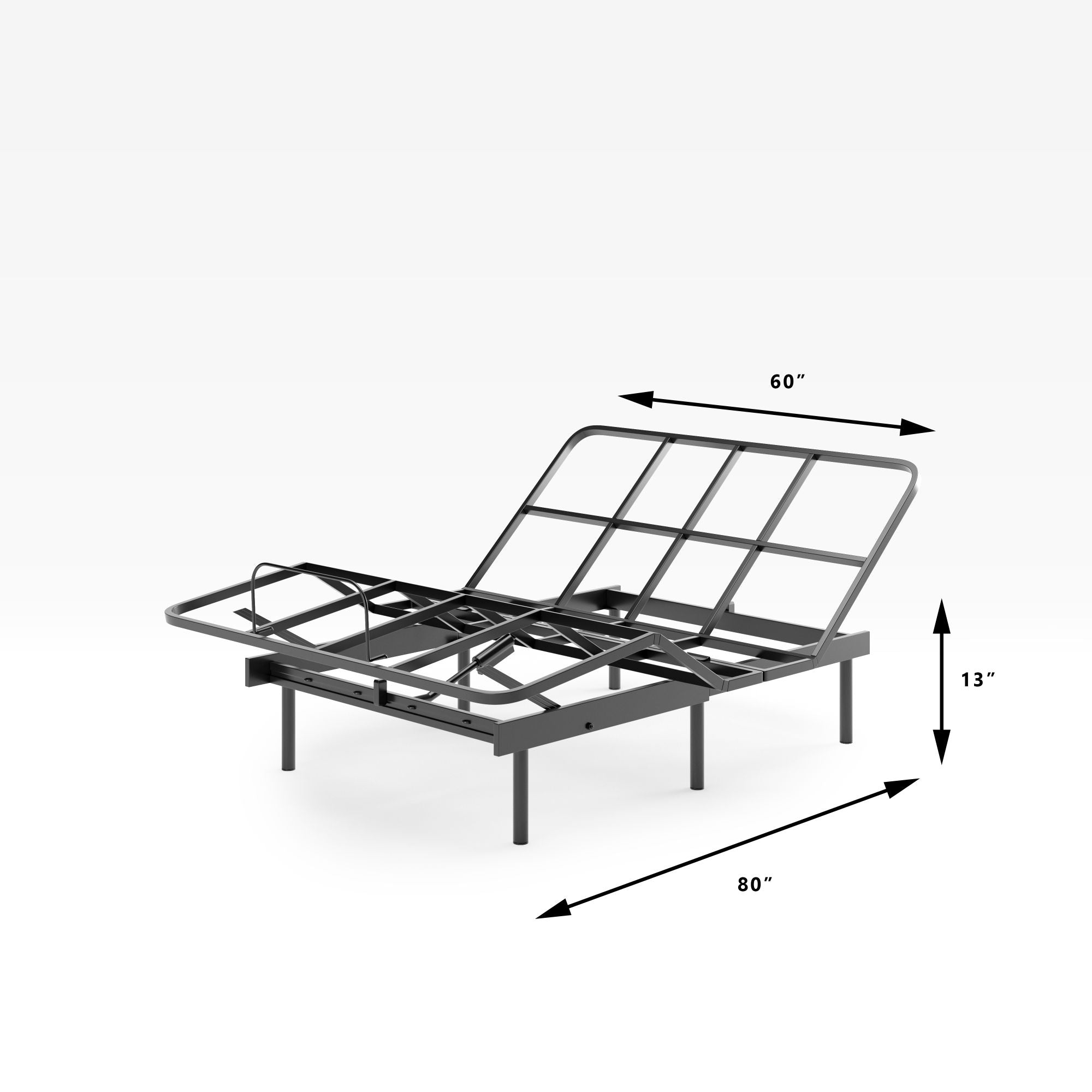 Adjustable Metal Bed Frame with Head and Foot Incline