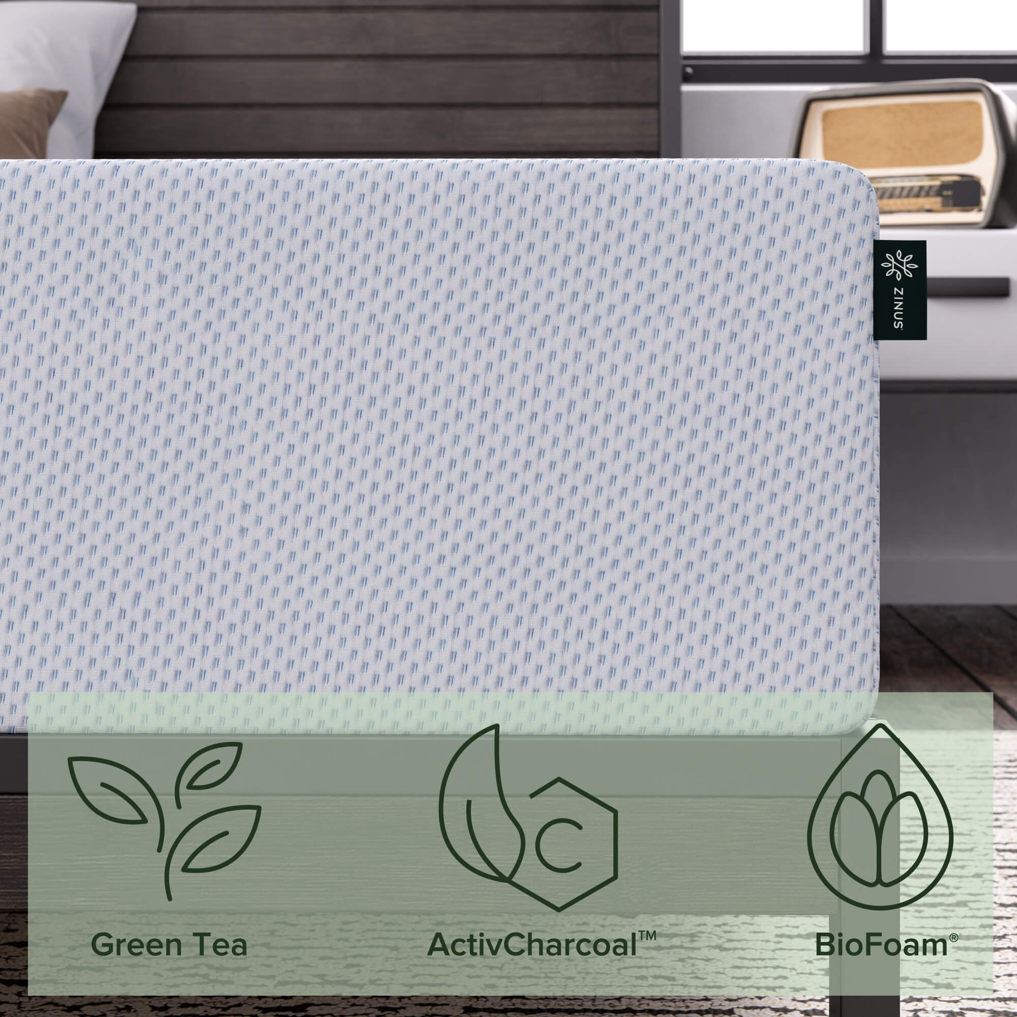Cooling Green Tea Gel Memory Foam Mattress