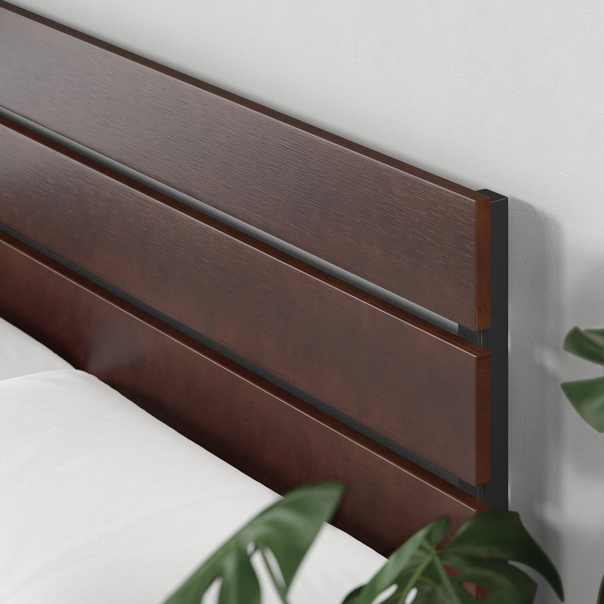 Figari Metal and Bamboo Platform Bed Frame