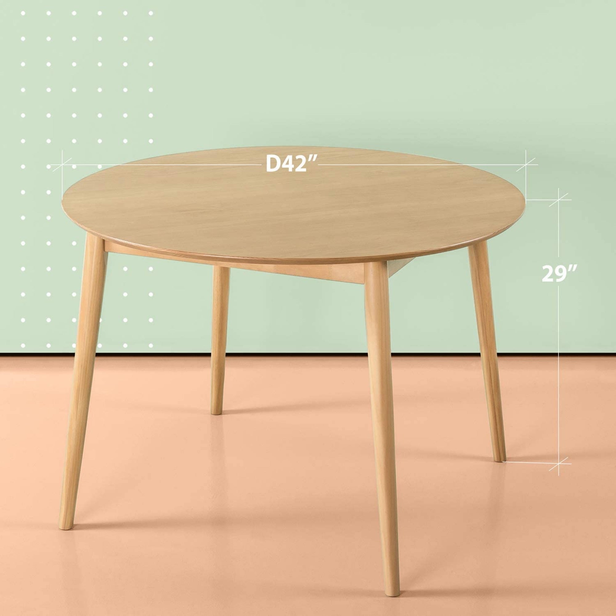Jeffrey Round Wood Dining Table