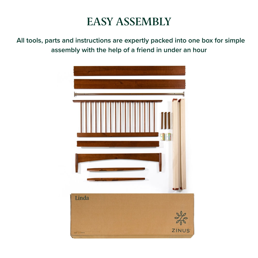 Linda Wood Platform Bed Frame