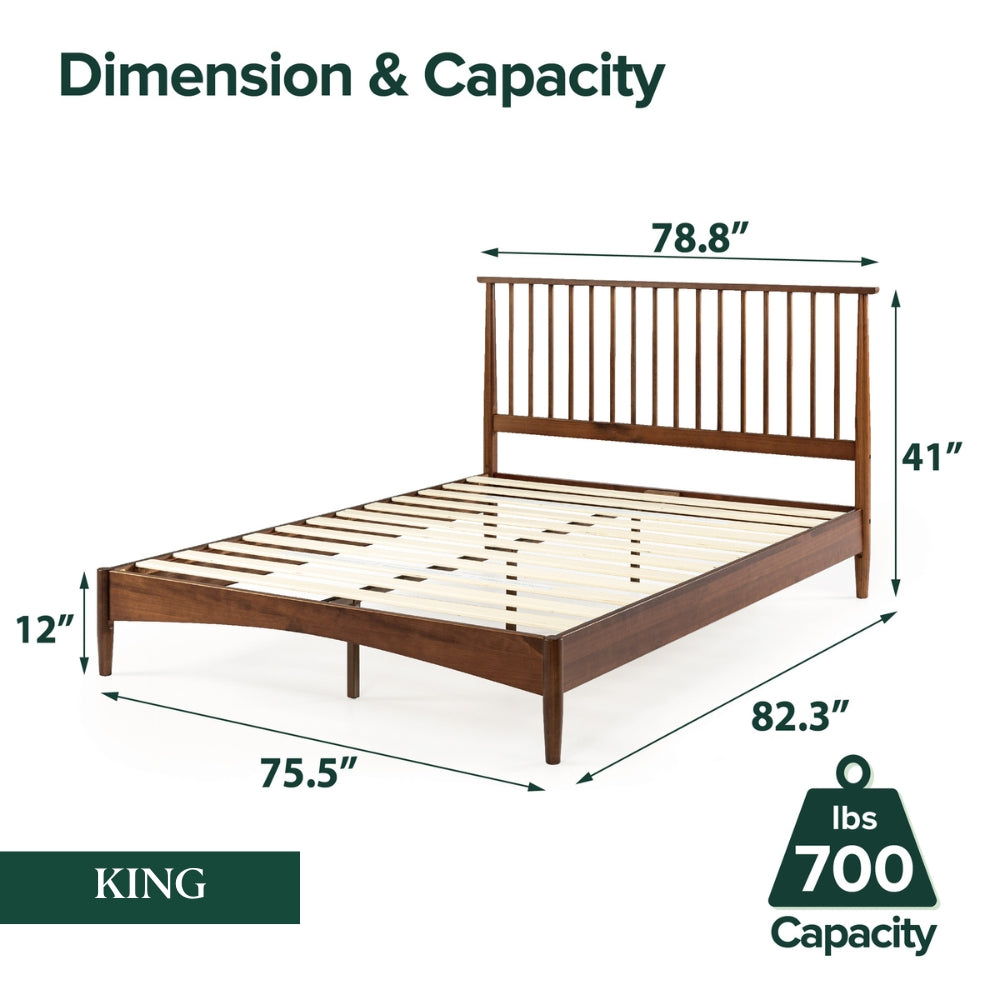 Linda Wood Platform Bed Frame