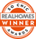 Go to slide Real Homes So Chic Award Winner badge logo, recognizing Zinus for best mattress topper and best platform beds logo.