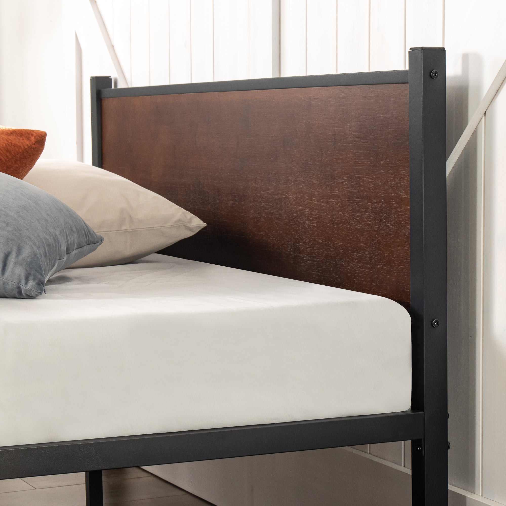 Tucker Bamboo and Metal Platform Bed Frame