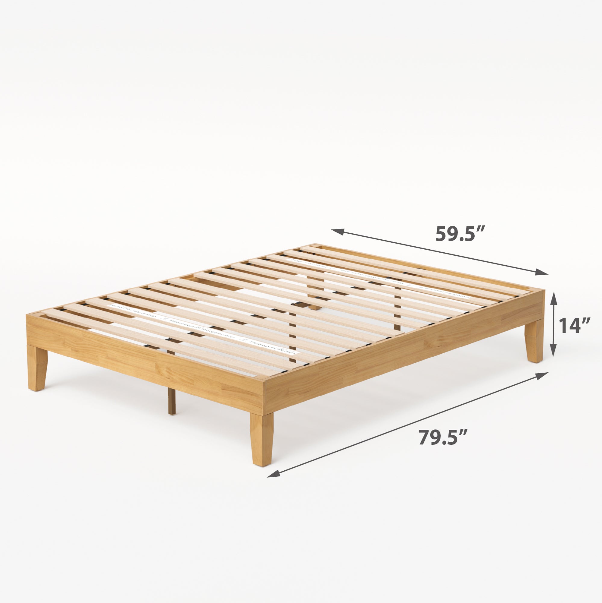 Moiz Deluxe Wood Platform Bed Frame