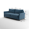 Ricardo Contemporary Sofa Blue DimensionsWeb