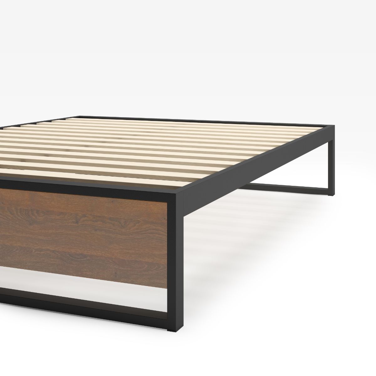 14 inch Suzanne Metal and Wood Platform Bed frame Frame