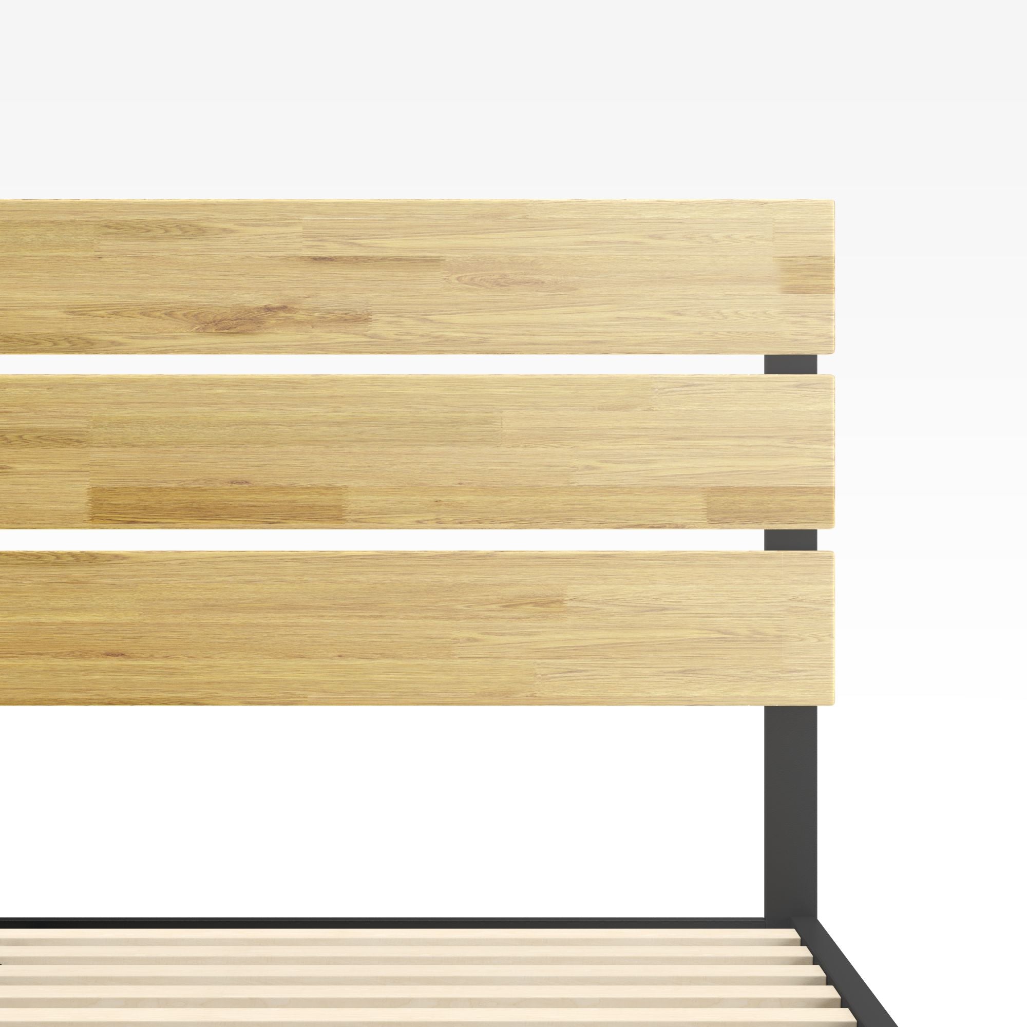 Paul Metal and Wood Platform Bed Frame Headboard Detail1