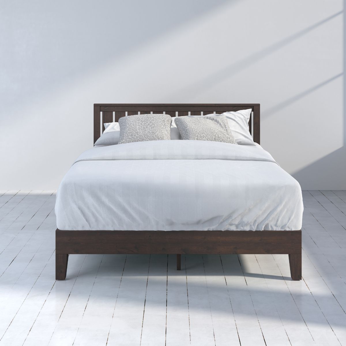 Vivek Deluxe Wood Platform Bed frame