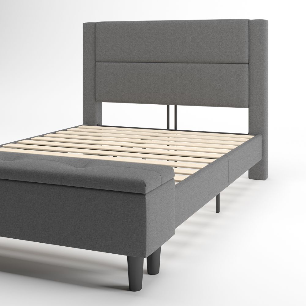 Wanda upholstered Platform Bed with storage