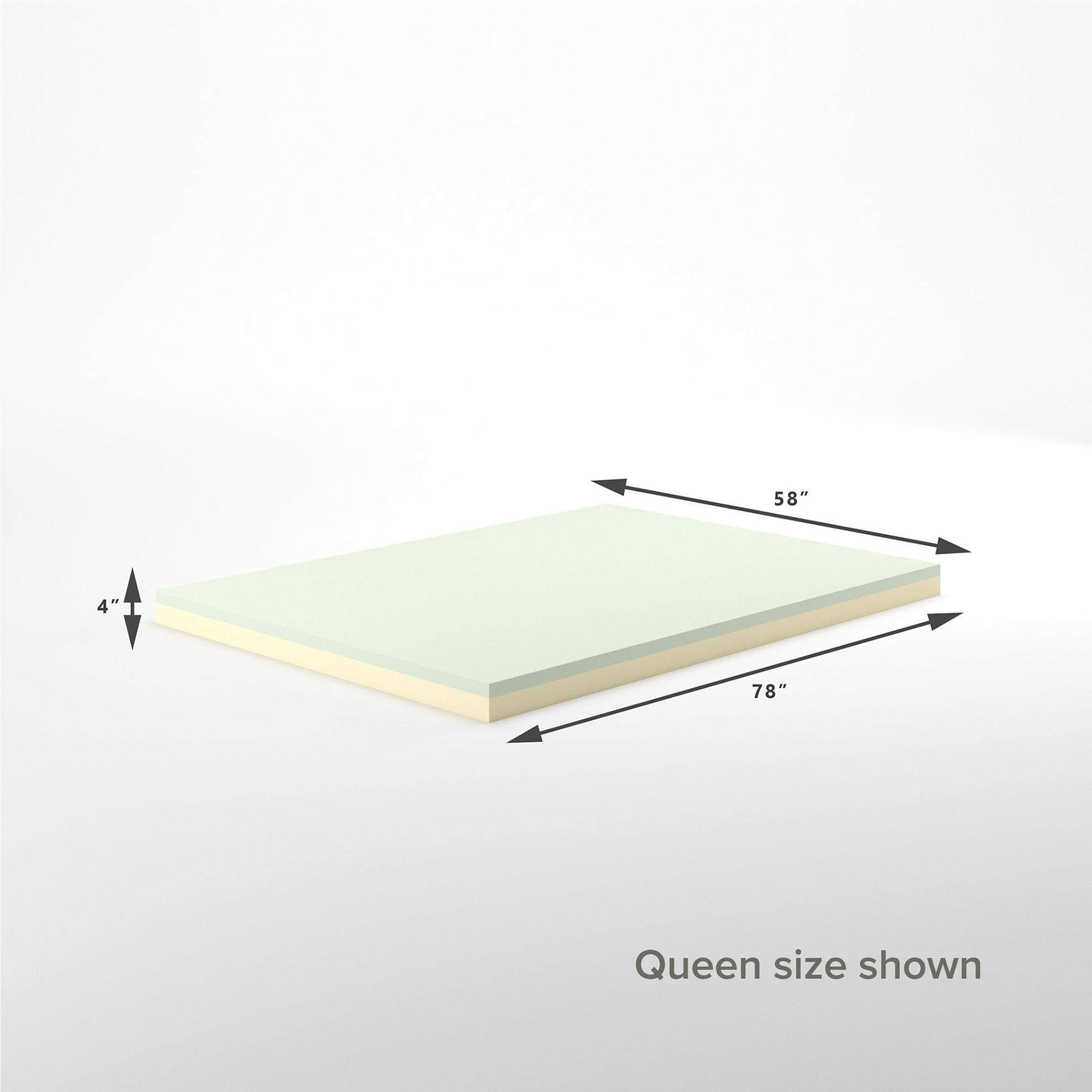 Green Tea Memory Foam Mattress Topper 1965657980991 Zinus