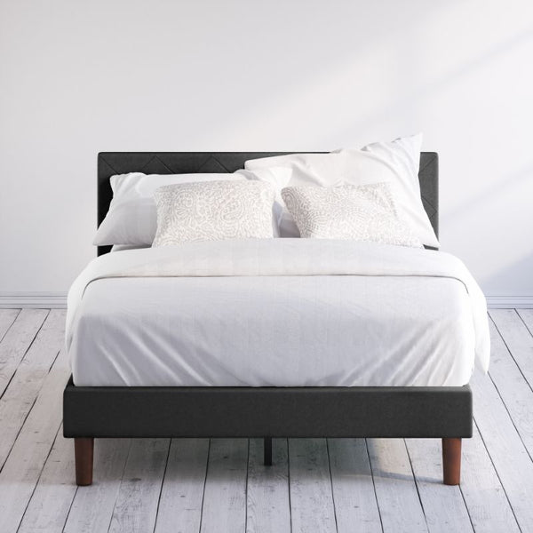 【スーパーセール】 Shalini Upholstered Zinus | Frame Bed Platform Stitched Diamond コミック・アニメ