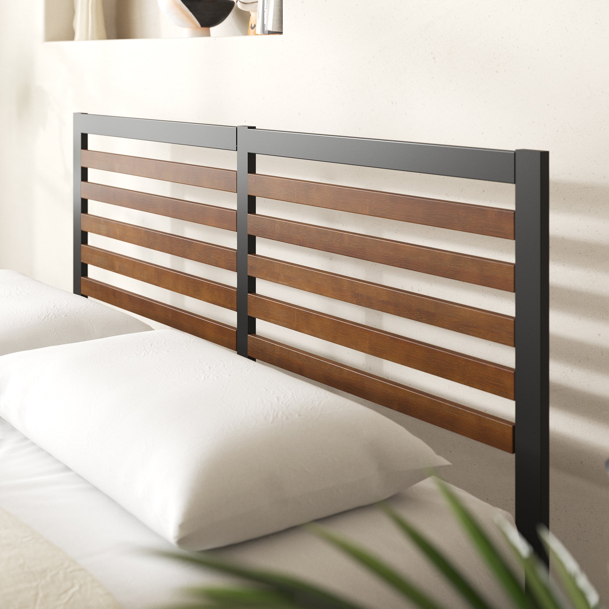 Kai Bamboo and Metal Platform Bed Frame