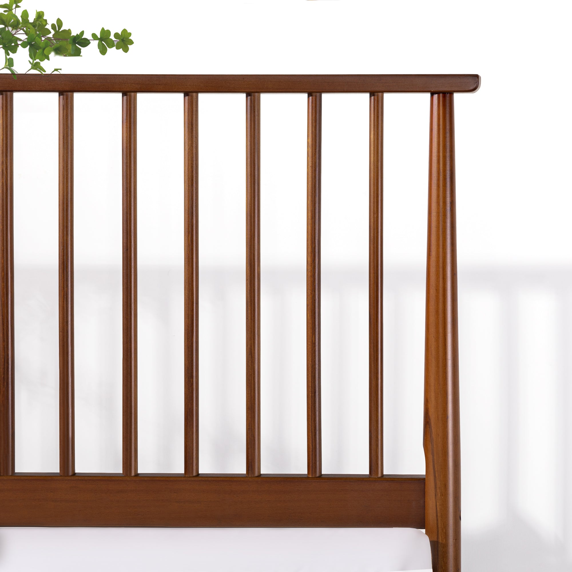 Linda Wood Platform Bed Frame spindle headboard