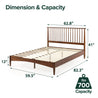 Linda Wood Platform Bed Frame dimensions and capacity