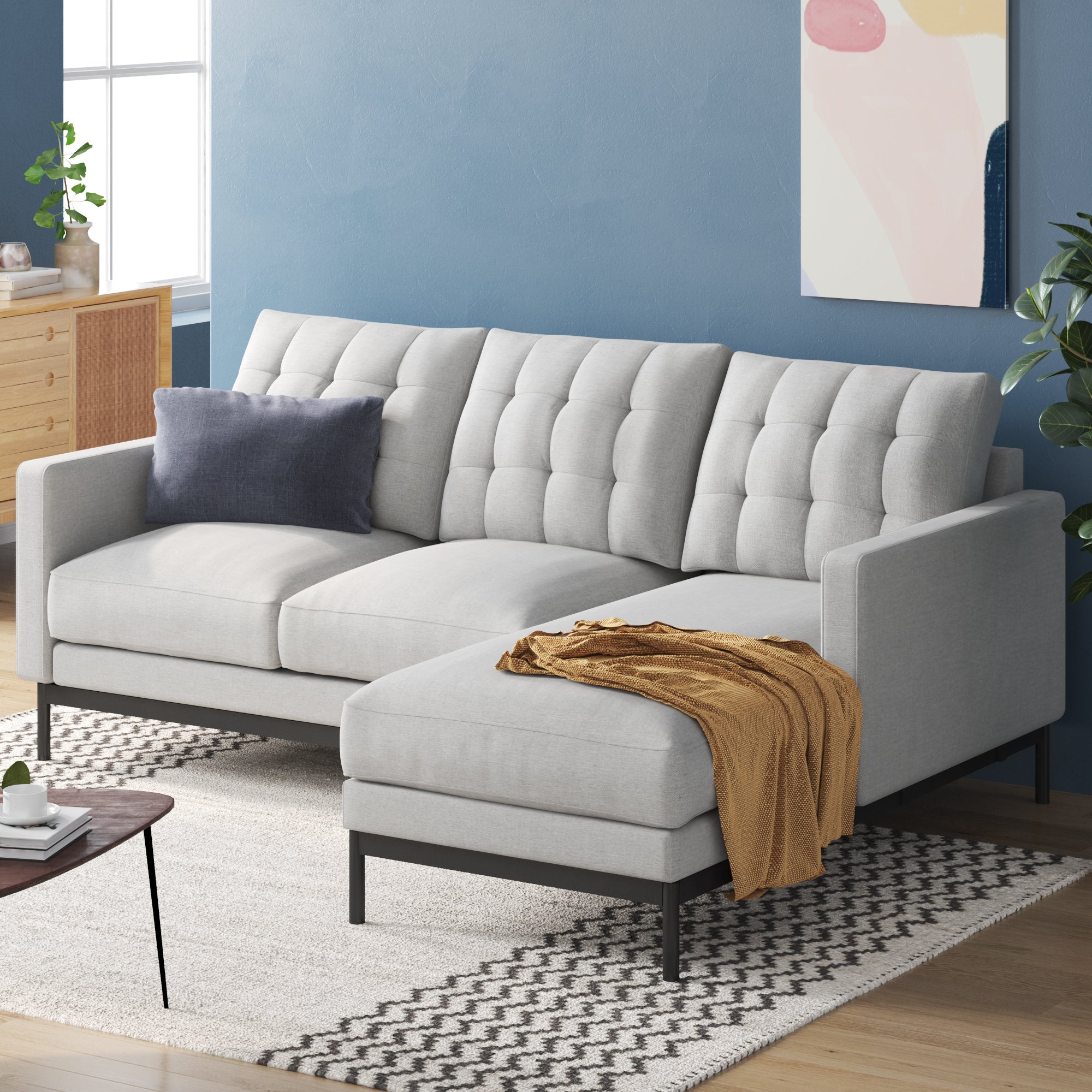 Thompson Reversible Chaise Sectional Zinus