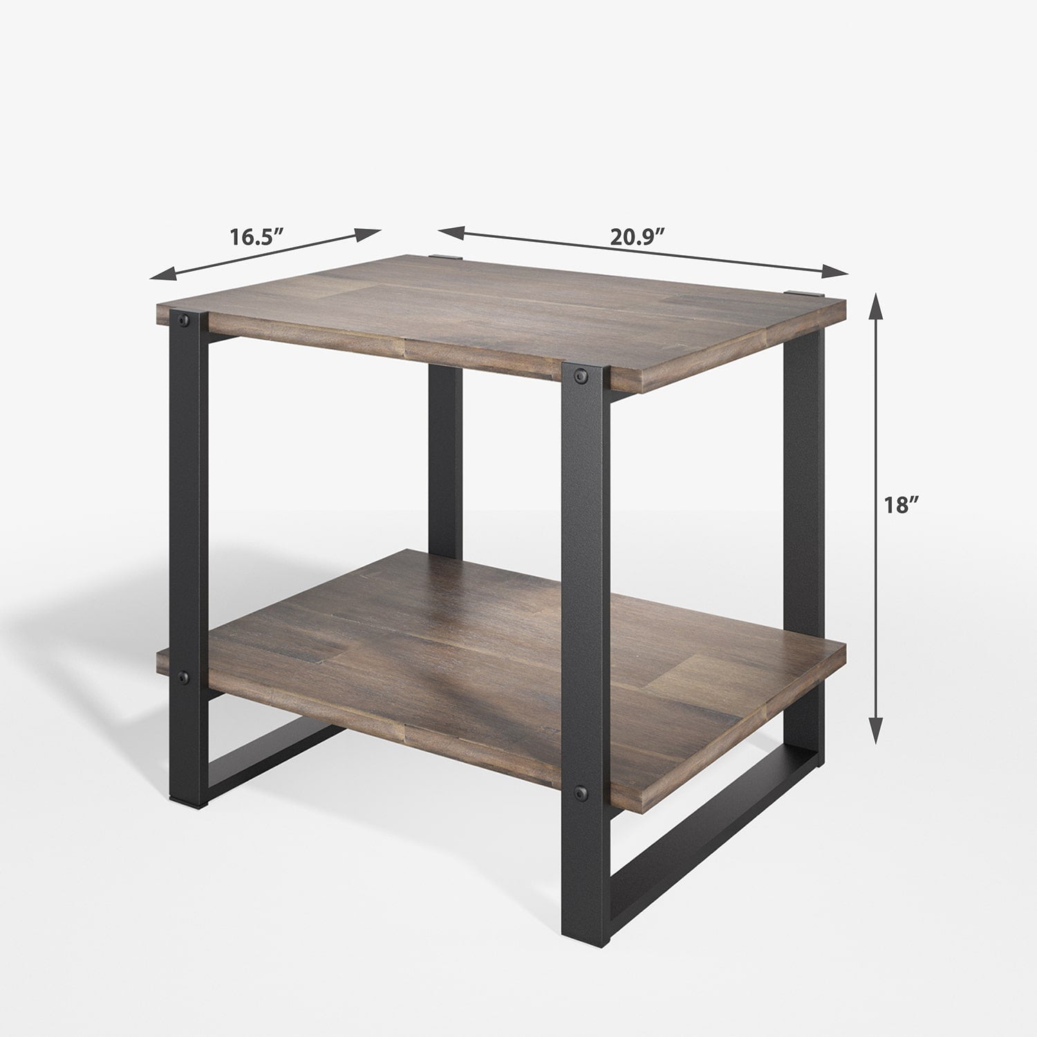 Brock Metal and Wood Side Table