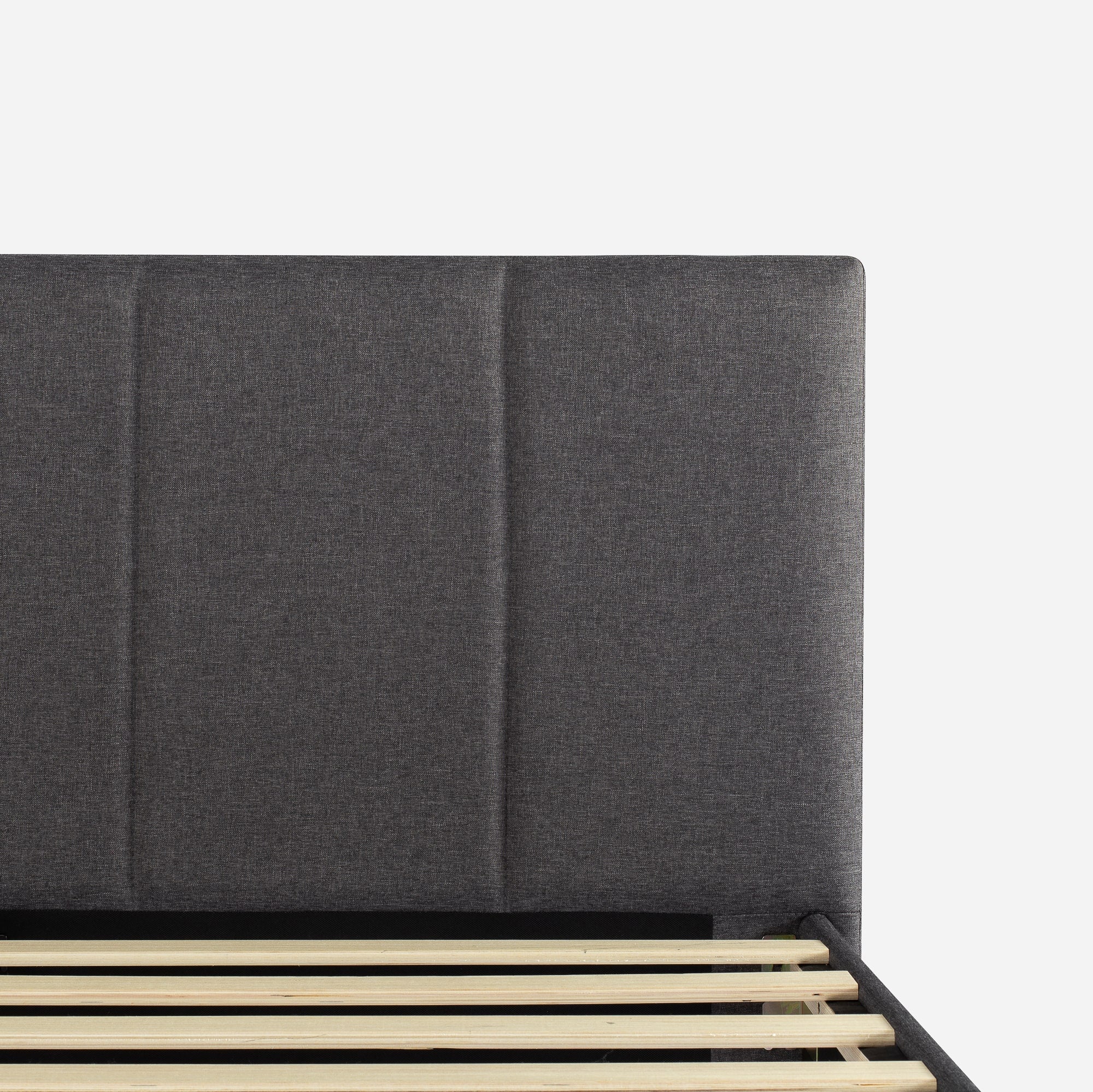 Maddon Upholstered Platform Bed Frame grey  headboard