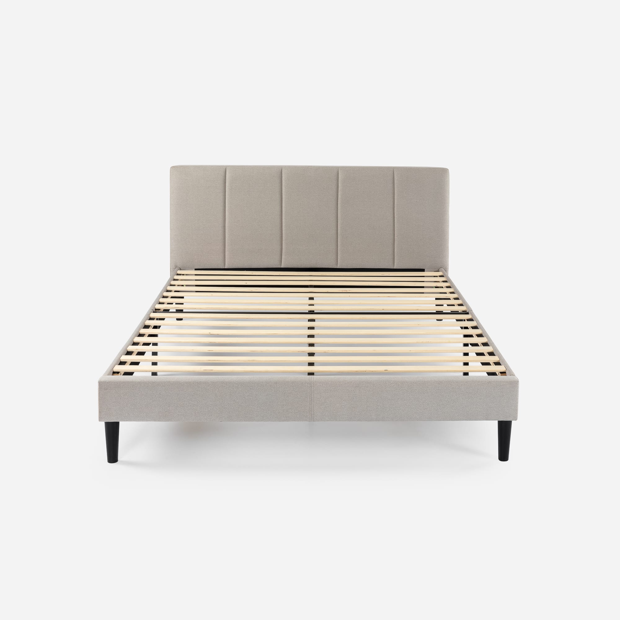 Maddon Upholstered Platform Bed Frame beige queen size dimensions