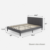 Maddon Upholstered Platform Bed Frame grey  queen size dimensions