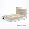 Misty upholstered Platform bed frame queen size Dimension