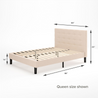 Ibidun upholstered platform bed frame Queen size Dimension