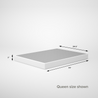 Smart Metal Box Spring 7 inch queen size dimensions shown