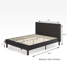 shalini upholstered platform bed frame Queen size dimensions