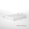 Smart Metal Box Spring 9 inch queen size dimensions shown
