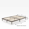 Bobbie Acacia Wood Platform Bed Frame Queen Size Dimensions